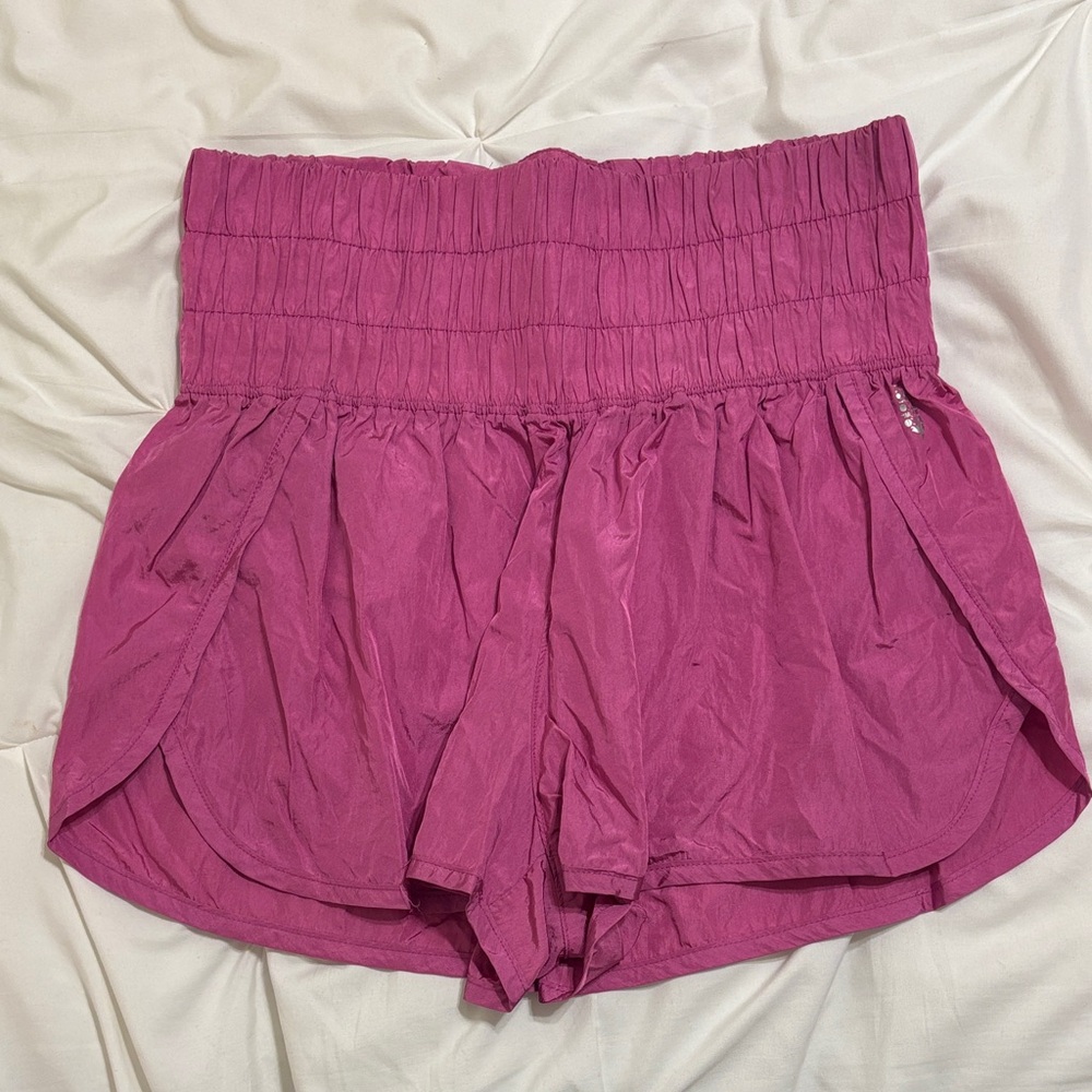 Free people movement Fuchsia High-Waisted Shorts